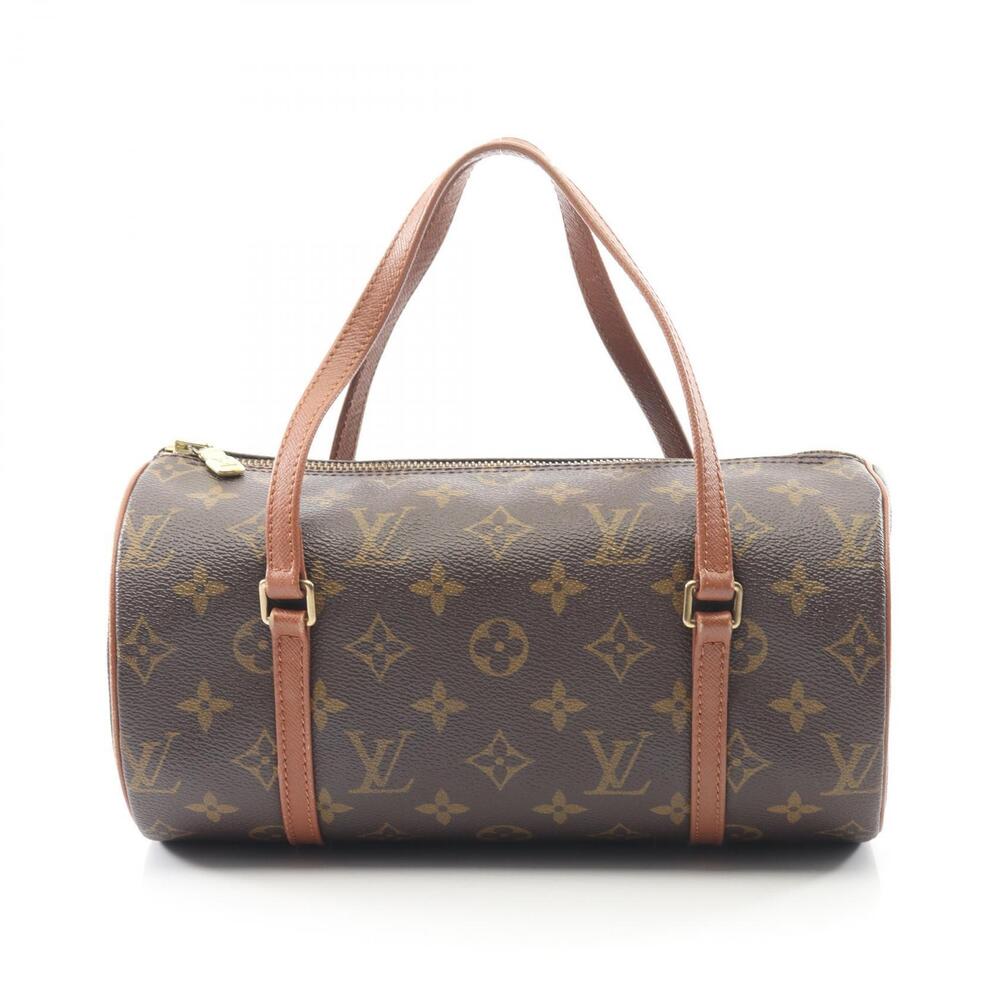Louis Vuitton Papillon Monogram Handbag Canvas Leather Brown
